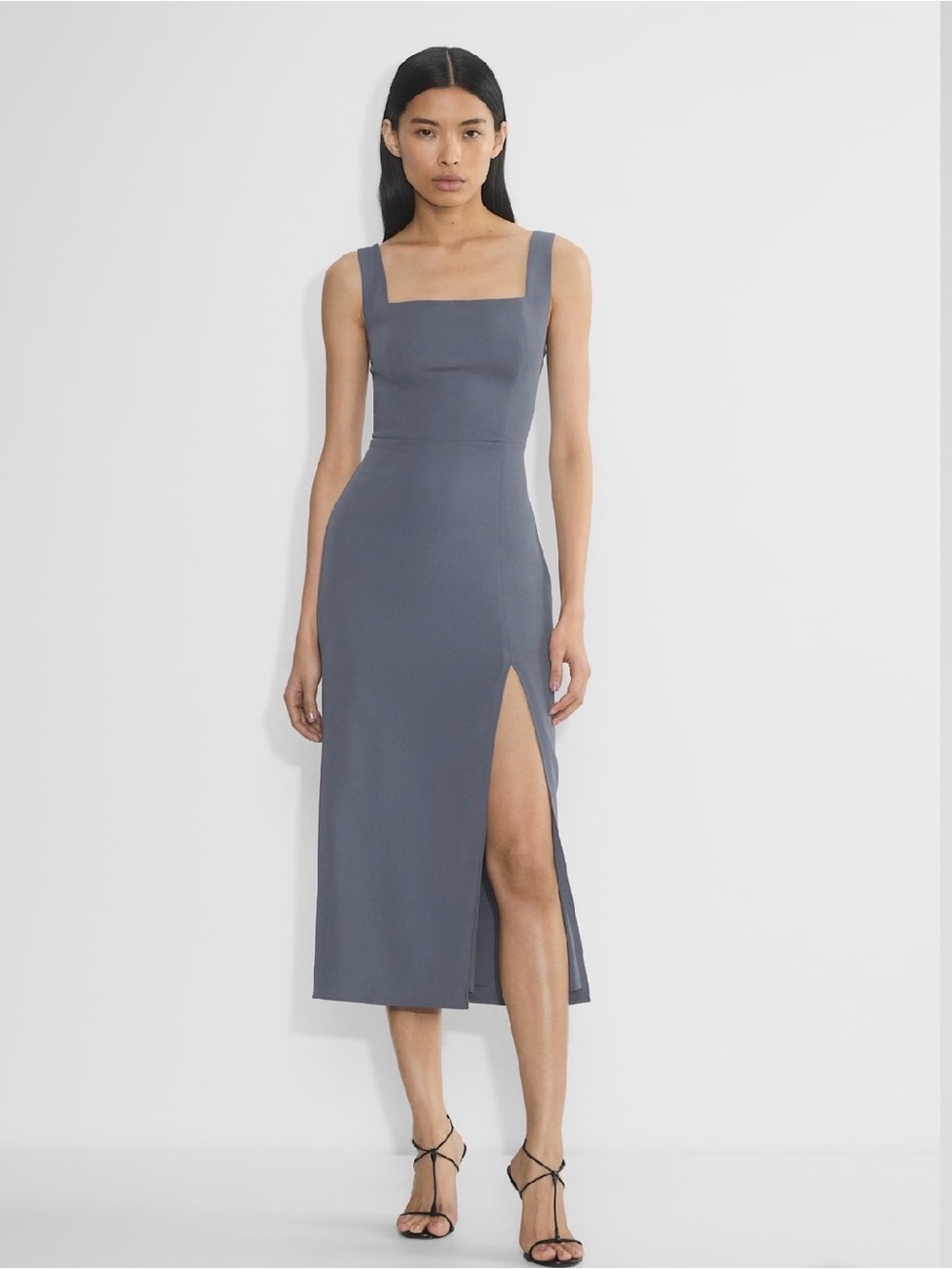 Babaton 90’s Slit Midi Dress in Vintage Navy